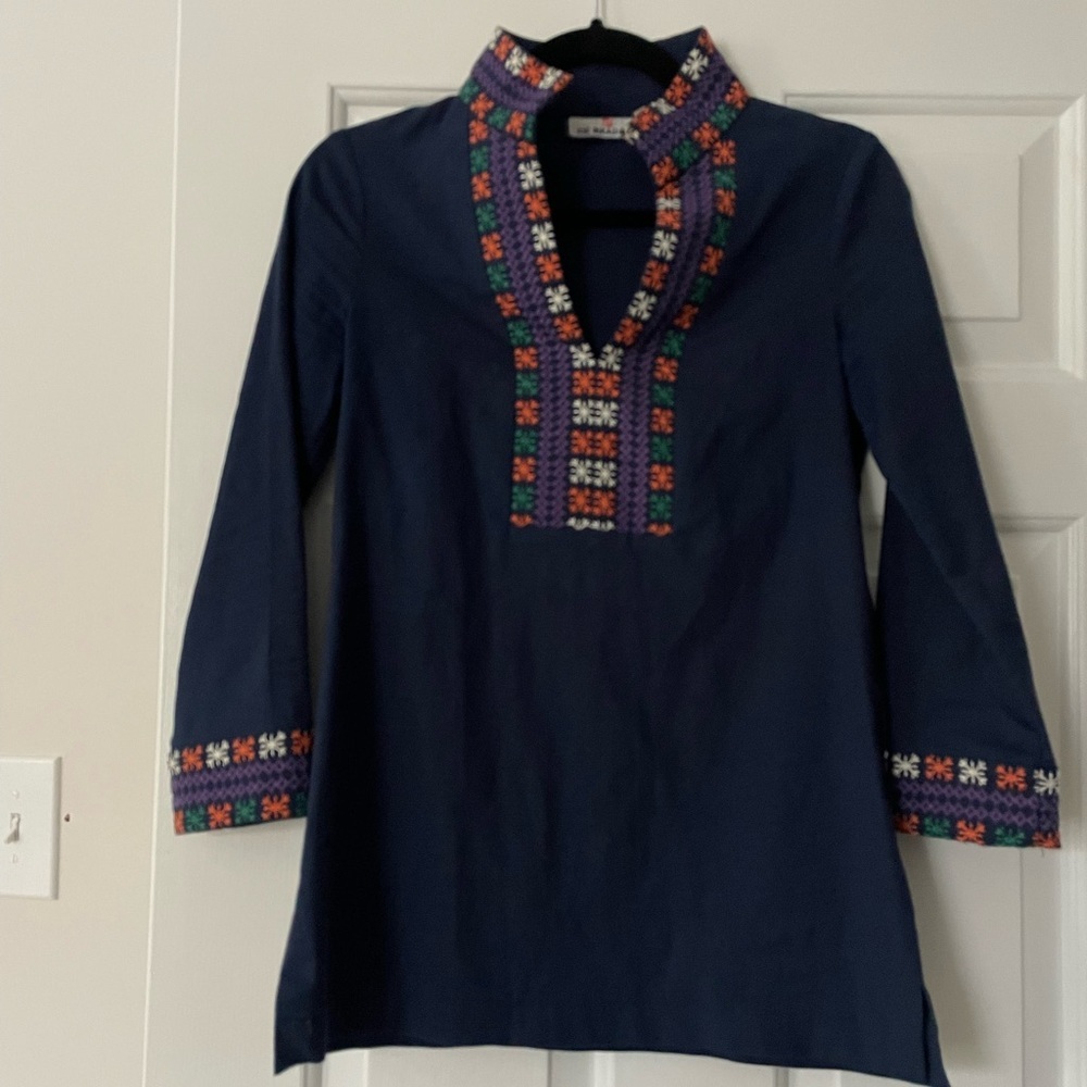 CK Bradley Navy Tiki Tunic XS